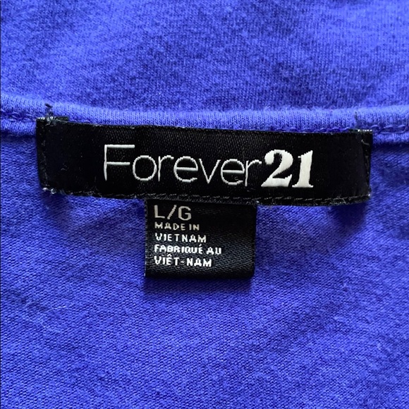 Forever 21 Blue Lace Sleeve Top! - Picture 4 of 5